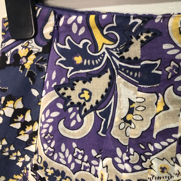 Tahari Womens Purple Floral Paisley Skirt | Size 2 - Picture 3 of 7